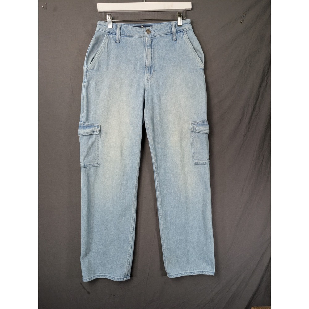Hollister‎ Ultra High-Rise Dad Jean Light Wash Cargo Denim 4R